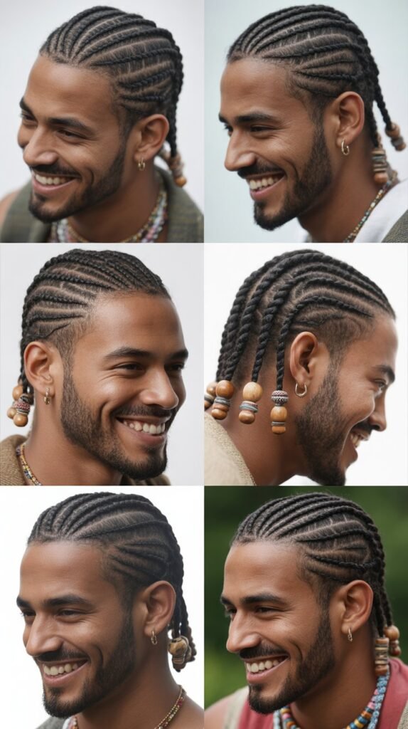 Cornrows with Beads and Accessories