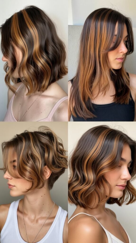 Bold Caramel Ribbon Highlights