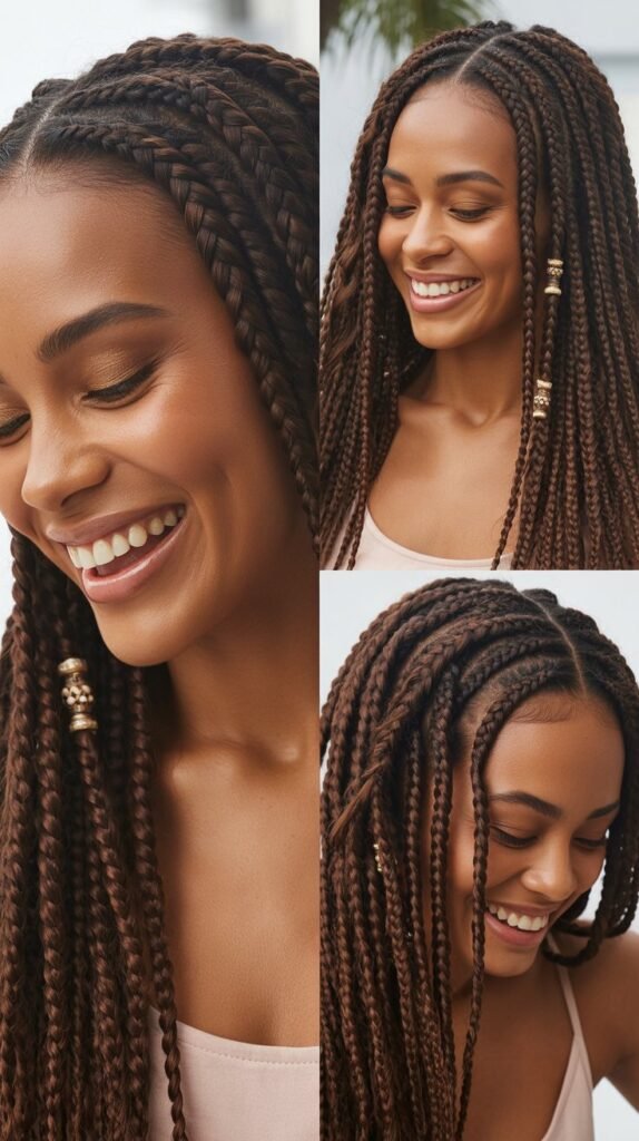 Dark Chocolate Brown Fulani Braids