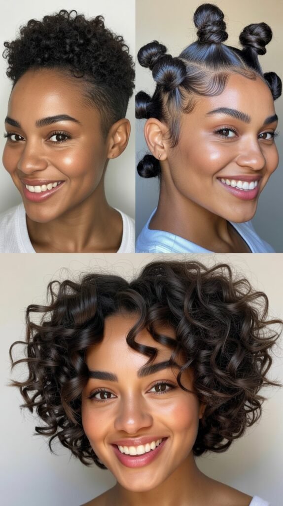 Pixie with Bantu Knot Out Texture