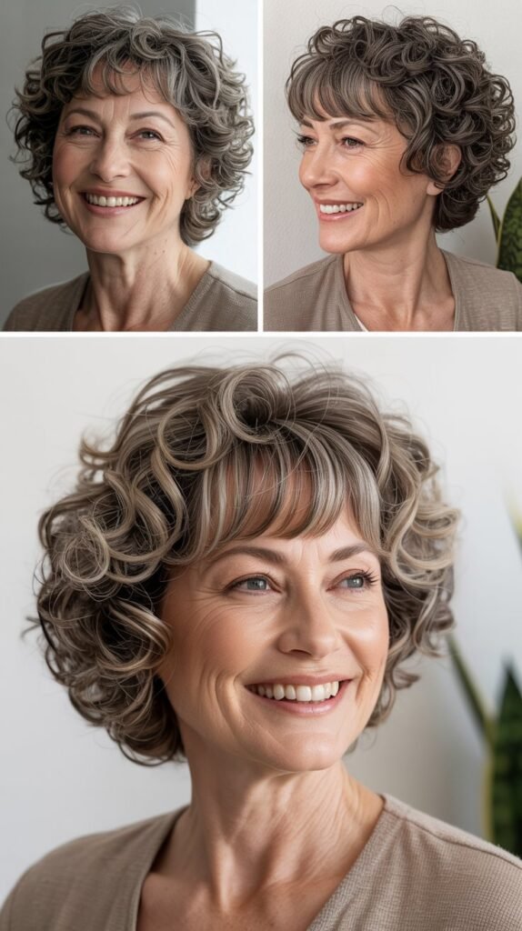  Bangs with Short Curly Hair