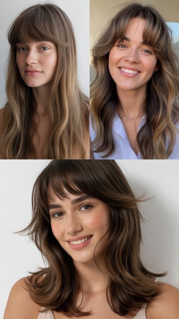 Wispy Bangs With Minimal Layering for Maximum Length