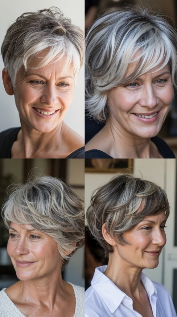 Textured Crop with Platinum Highlights