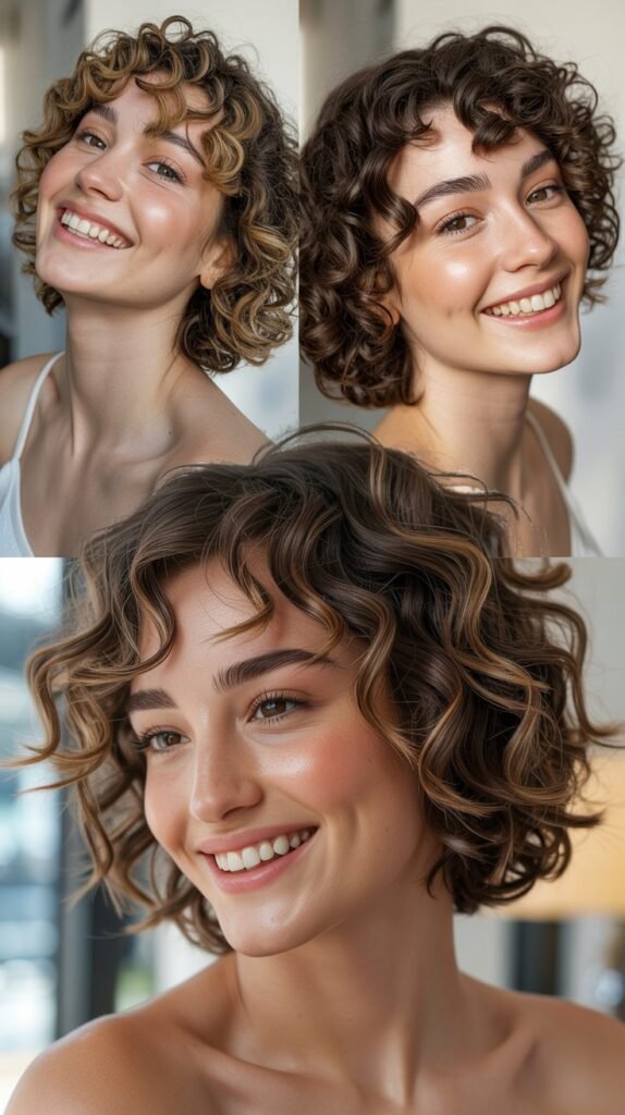  Chin-Length Curly Bob