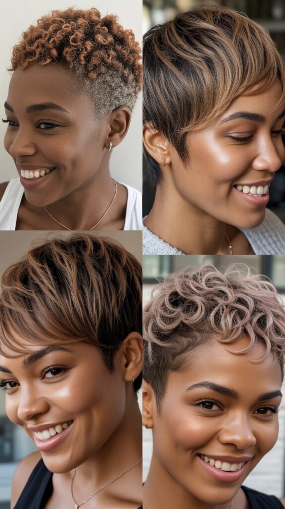 Pixie with Mixed Metal Highlights