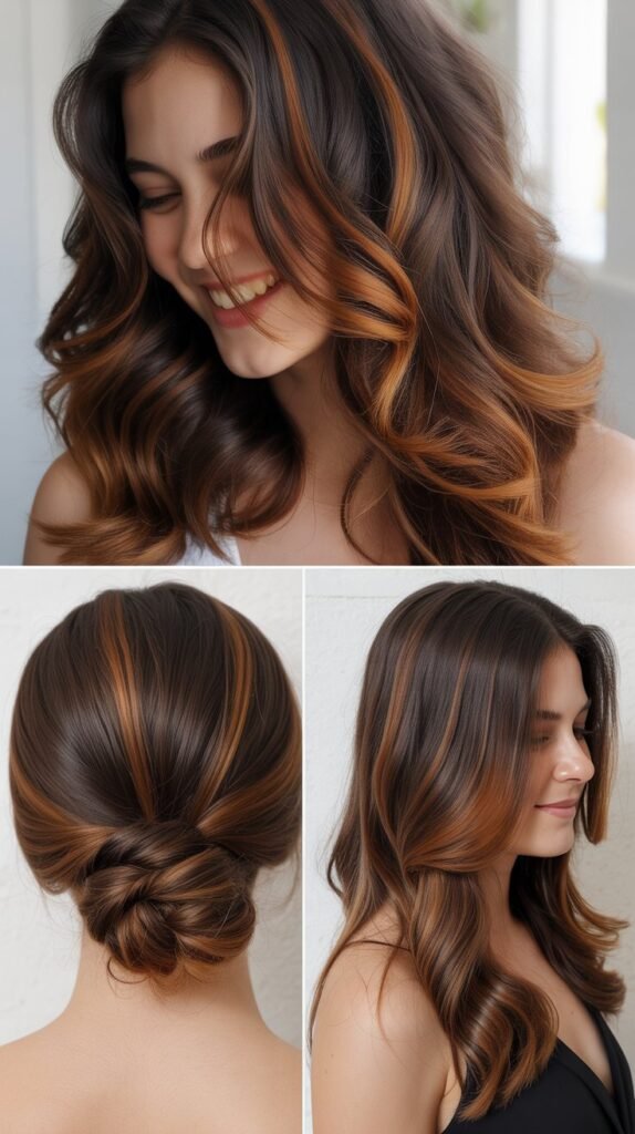 Dark Chocolate Brown with Cinnamon Swirls