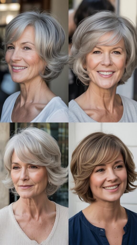 Layered Bob with Feathered Ends