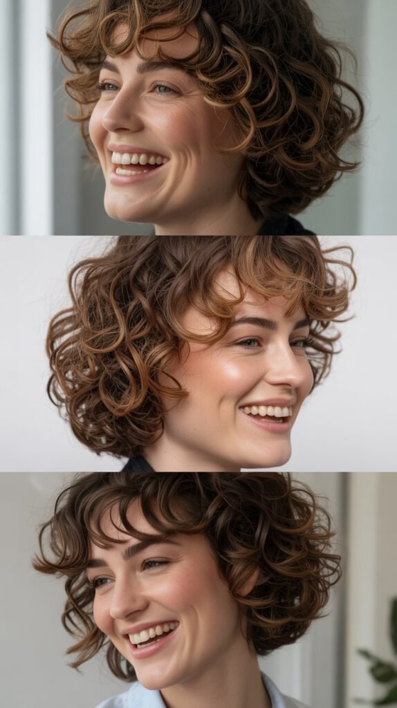  Messy Curly Dutch Bob