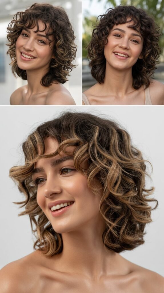  Shoulder-Length Shaggy Curls