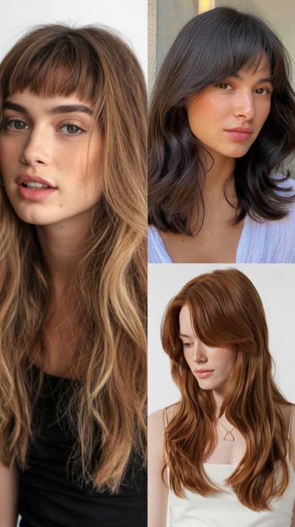 Micro Bangs With Long Layered Hair