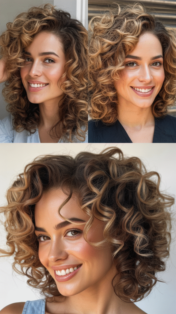  Curly Twisted Side Updo