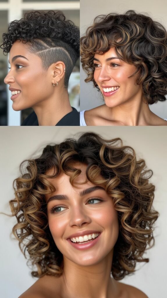 Tapered Curly Cut: Structure Meets Texture