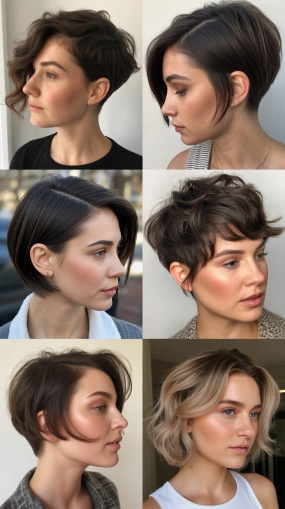 Side Part Pixie with Volume