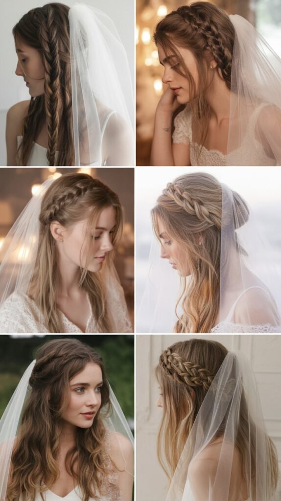  Waterfall Braid Variations With Veil Combinations
