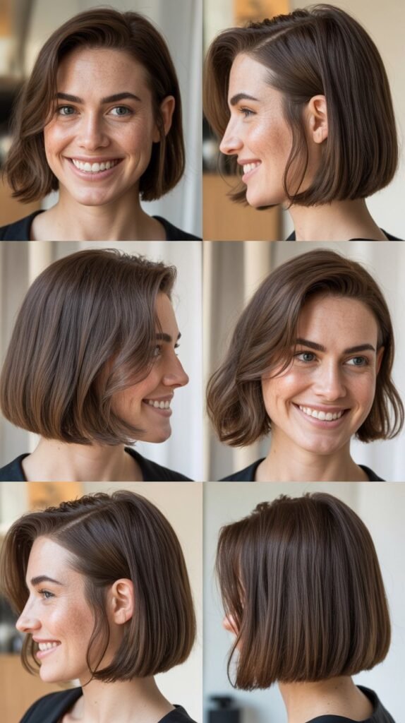  Blunt Lob With Cowlick-Friendly Styling