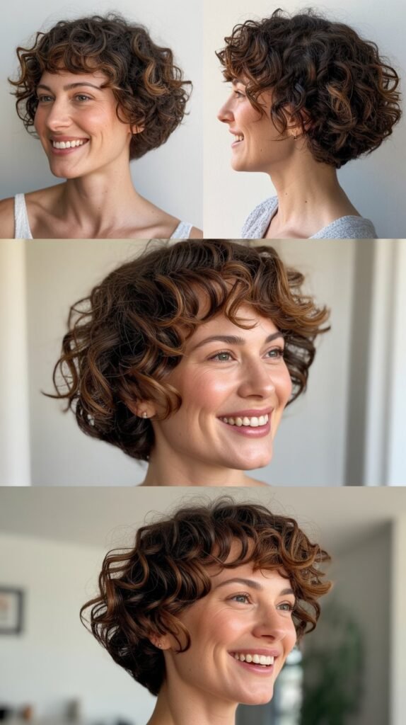 Curly Inverted Bob