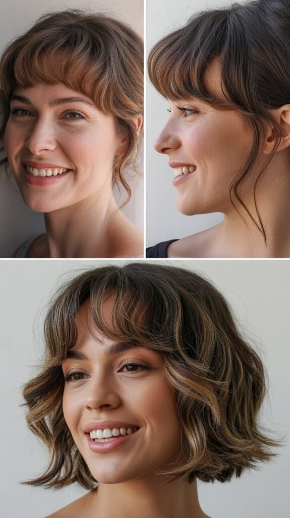 Wispy Bangs for Heart-Shaped Faces: Balancing Proportions