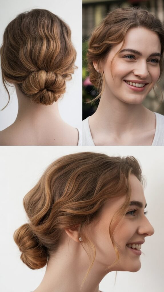 Romantic Low Side Bun Transition