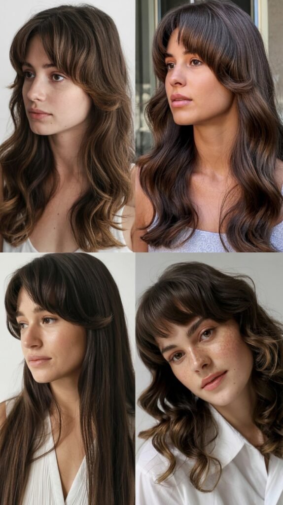 Arched Bangs With Long Flowing Locks