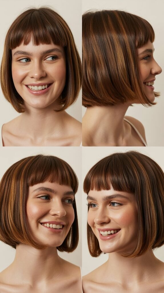 Chin-Length Bob With Micro Fringe