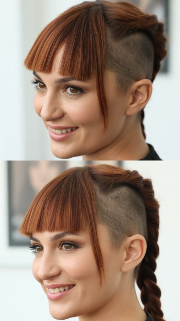  Mohawk-Inspired Style With Long Central Fringe