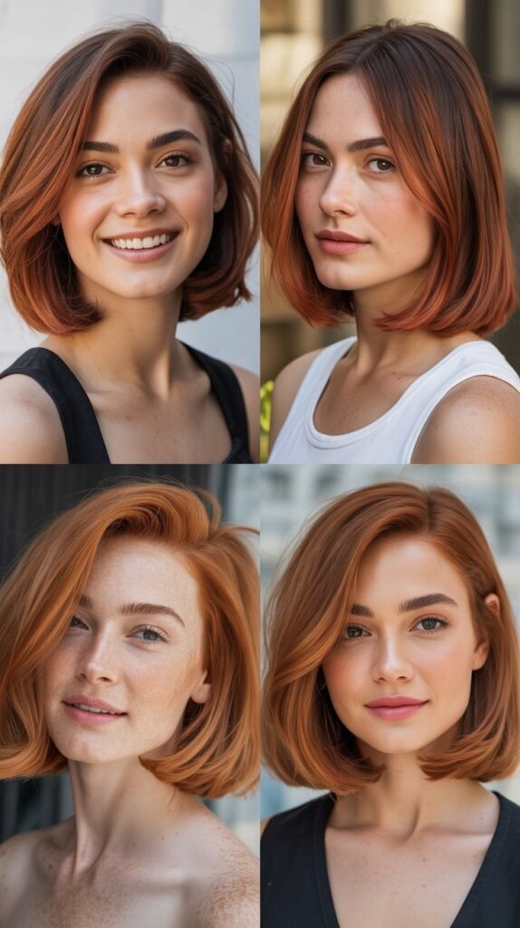  The Blunt Bob With Copper Tones