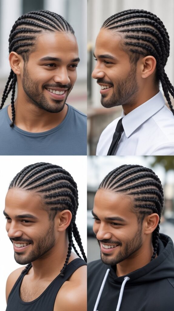 Classic Straight-Back Cornrows