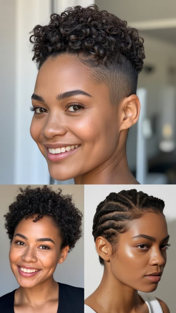 Pixie with Textured Top and Bald Fade