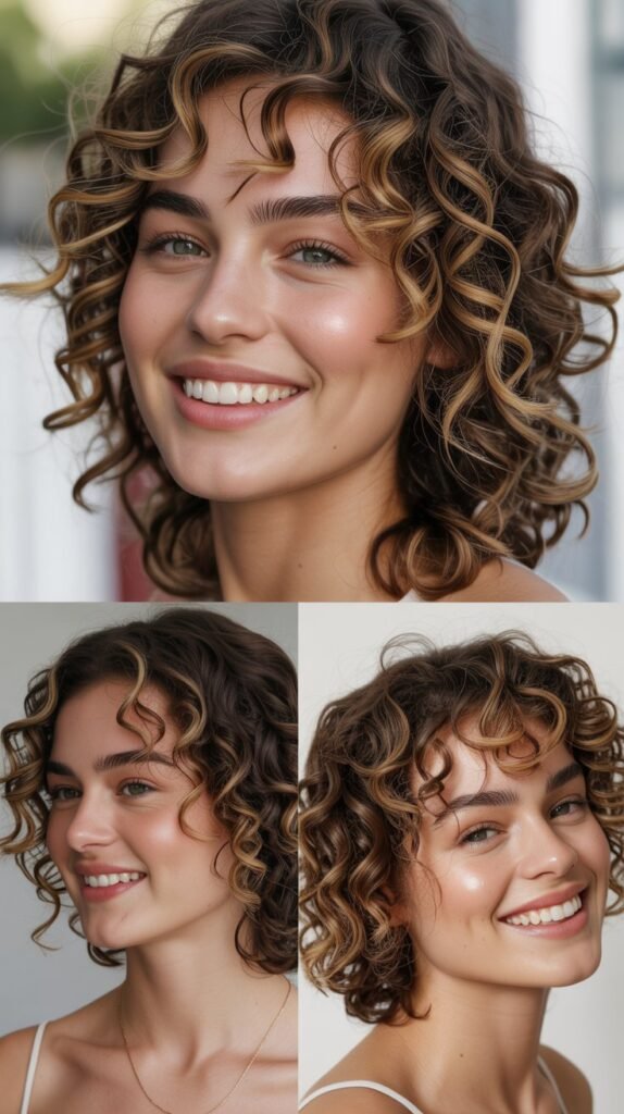  Wash-And-Go Curls With Subtle Caramel Enhancement