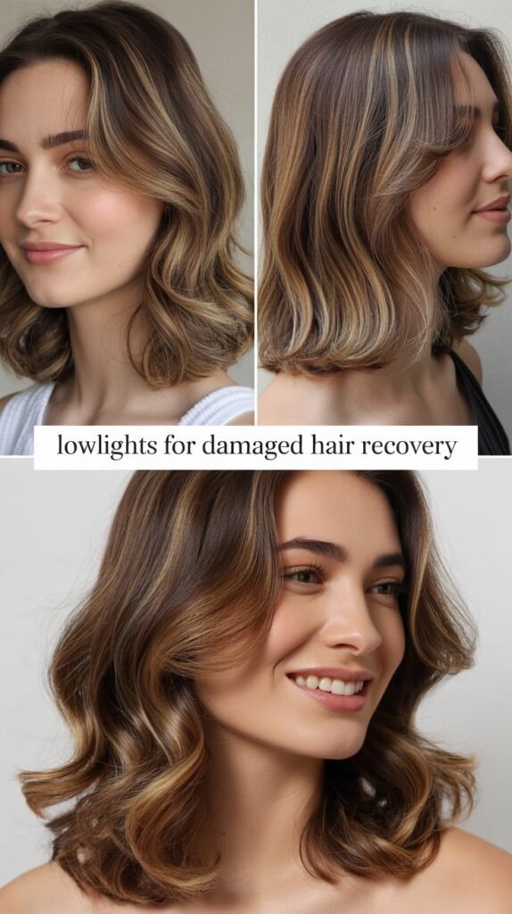 Lowlights for Damaged Hair Recovery