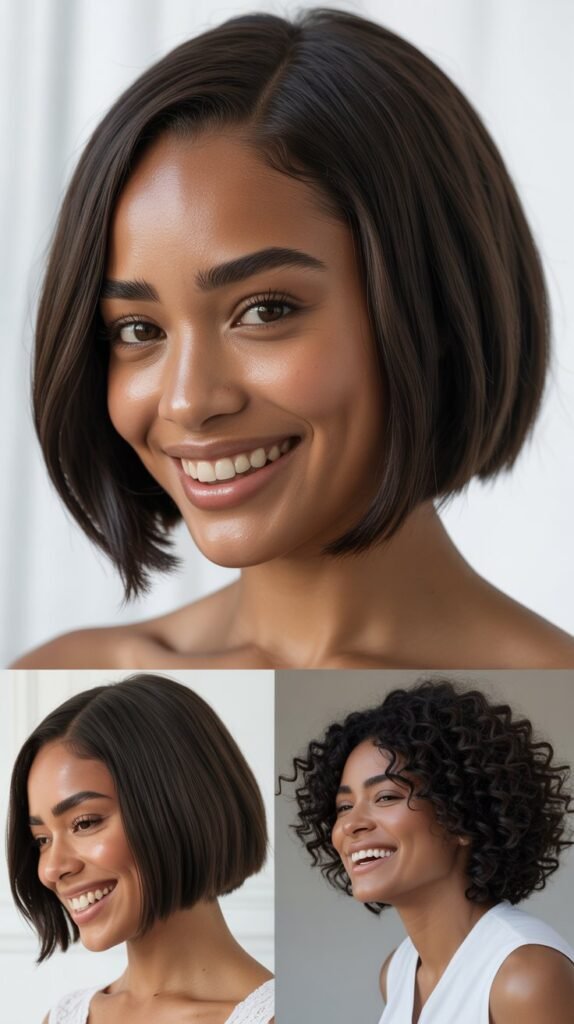 Classic Dark Chocolate Bob with Blunt Edges
