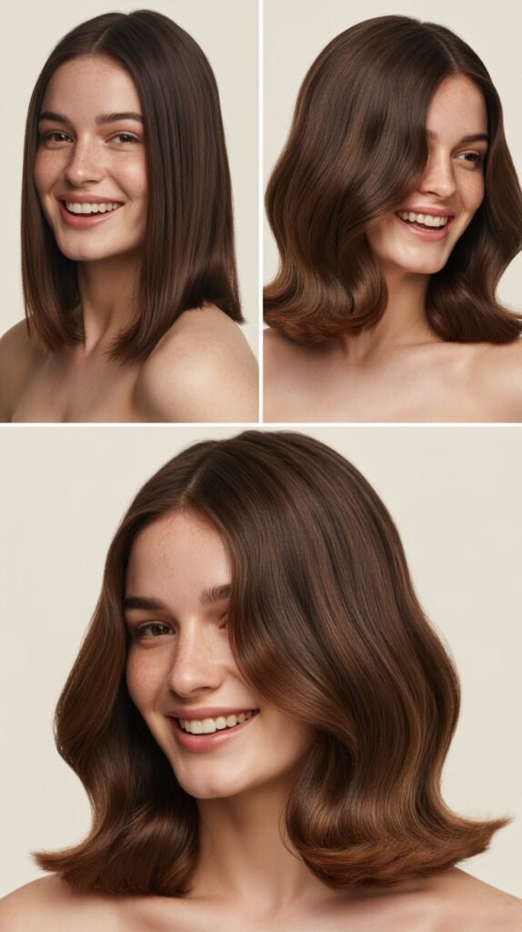  Blunt Cut Dark Chocolate Extensions