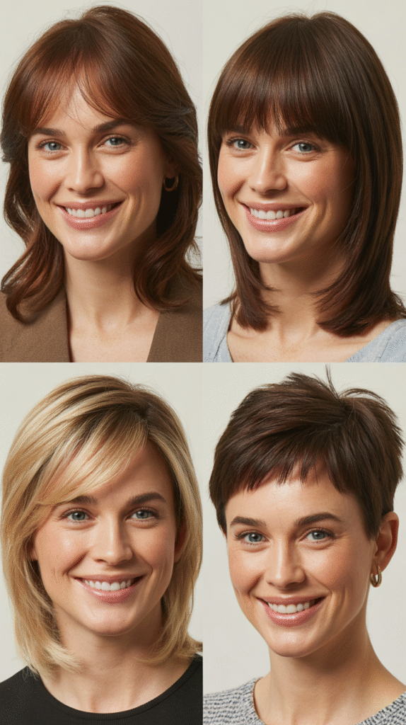 Face-Framing Layer Angles That Complement Bangs