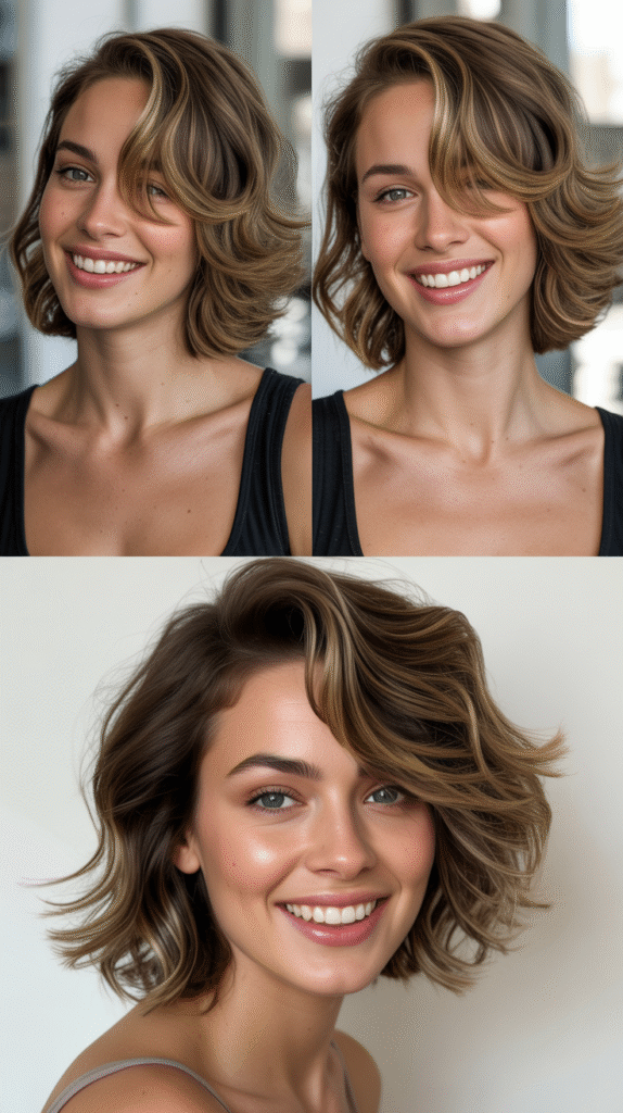 Shaggy Lob with Feathered Ends