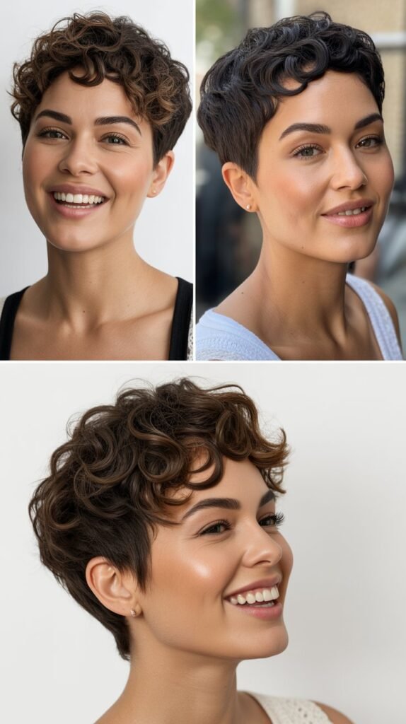 Short Curly Pixie for Bold Confidence