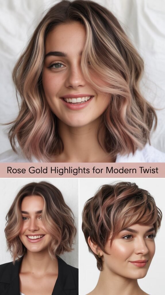  Rose Gold Highlights for Modern Twist