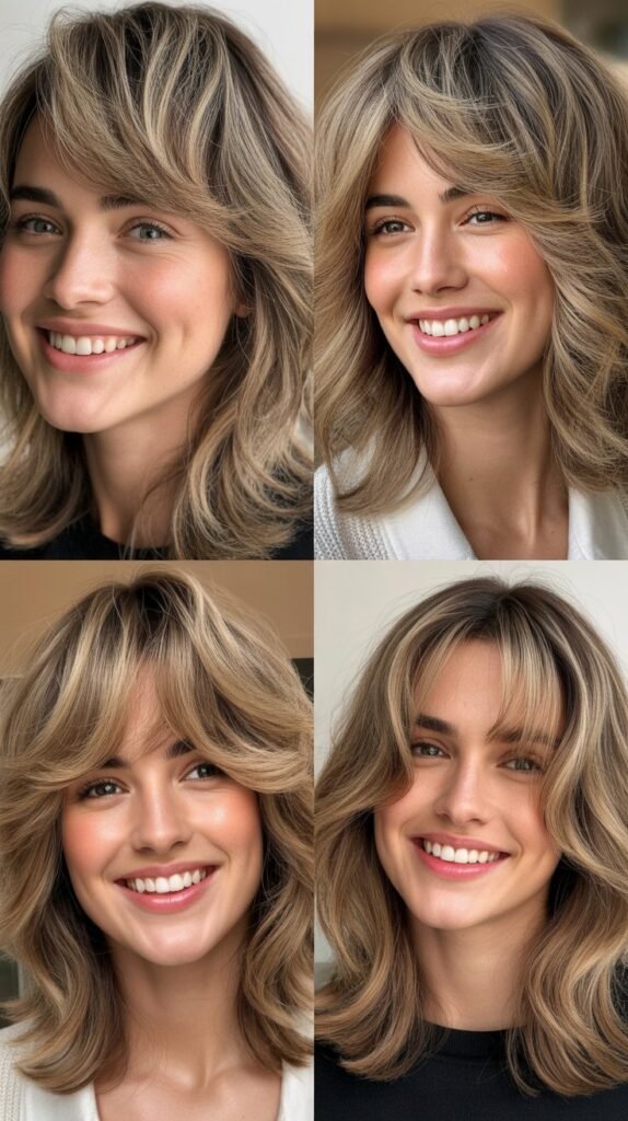 Blow-Drying Techniques for Wispy Bangs With Layers