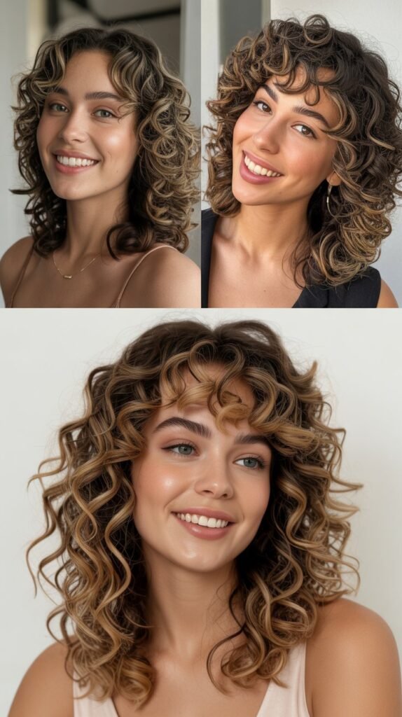 Curly Layers with Ombré Color