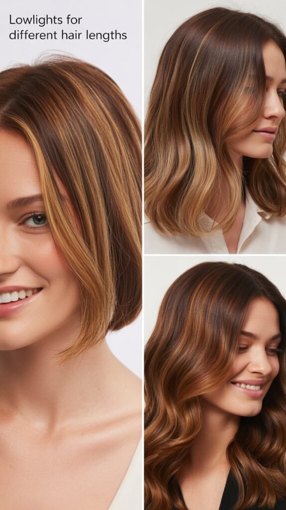 Lowlights for Different Hair Lengths