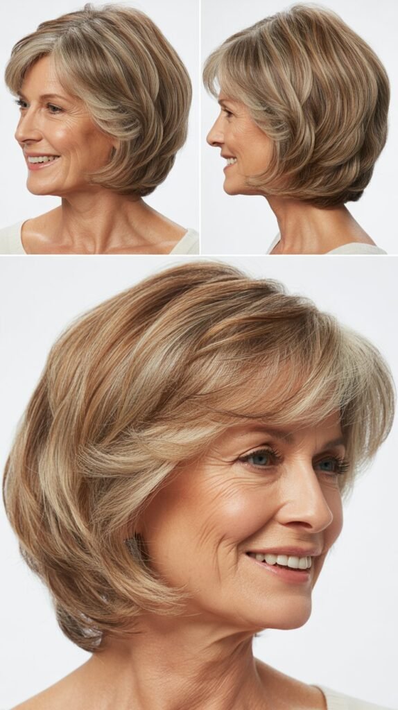 Soft Layered Bob with Dimension