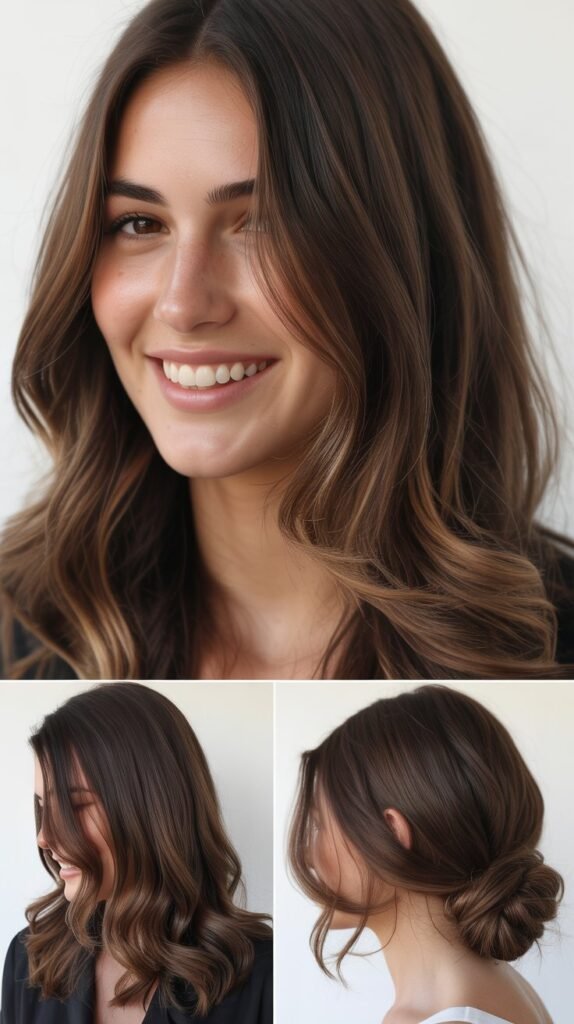  Dark Chocolate Brown Reverse Balayage