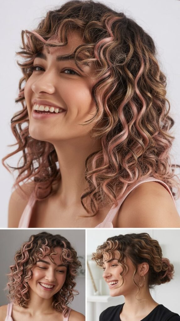 Platinum Peek-a-Boo Highlights on Kinky Curls