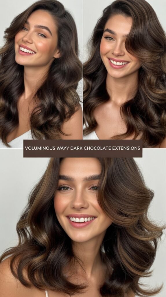 Voluminous Wavy Dark Chocolate Extensions