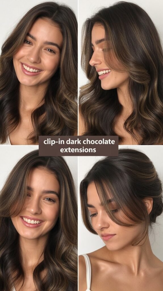 Clip-In Dark Chocolate Extensions
