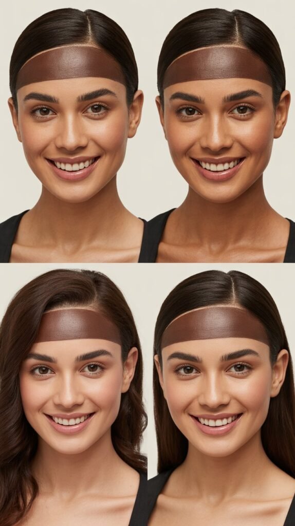 Dark Chocolate Brown Hairline and Temple Coverage