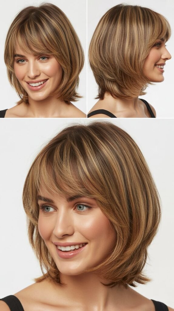 Layered Lob With Micro Fringe