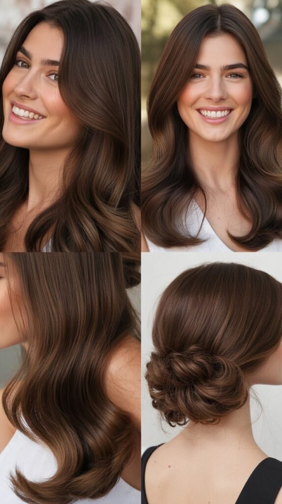 Dark Chocolate Extensions for Thick Hair