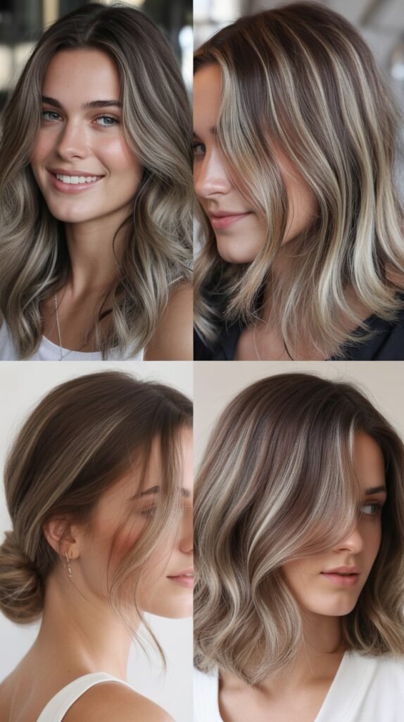 Ash Brown Balayage for Cool Tones