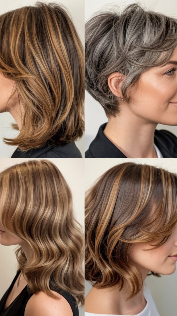 Caramel Highlights for Gray Coverage