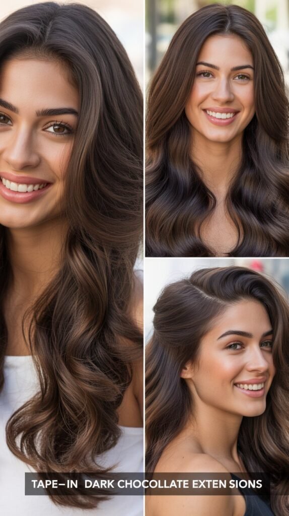 Tape-In Dark Chocolate Extensions